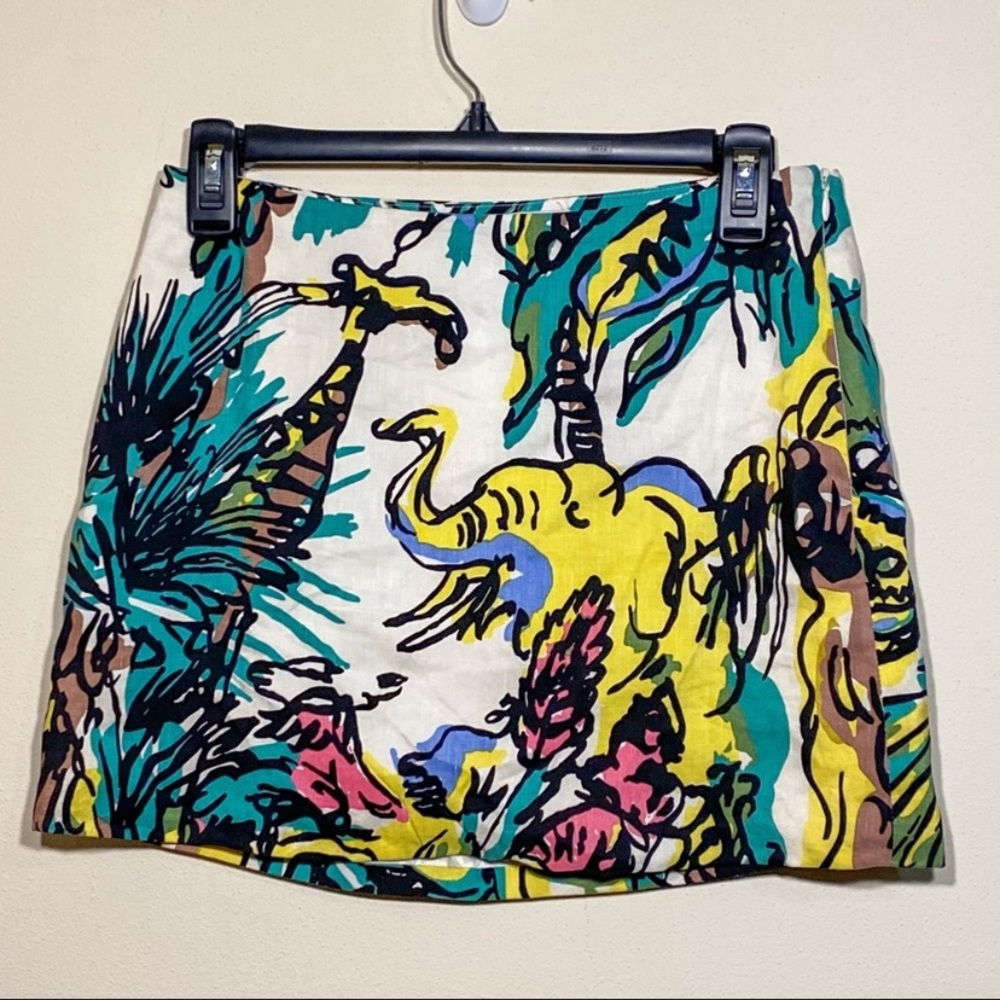 Corey Lynn Calter Vintage Jungle Mini Skirt 4 EUC